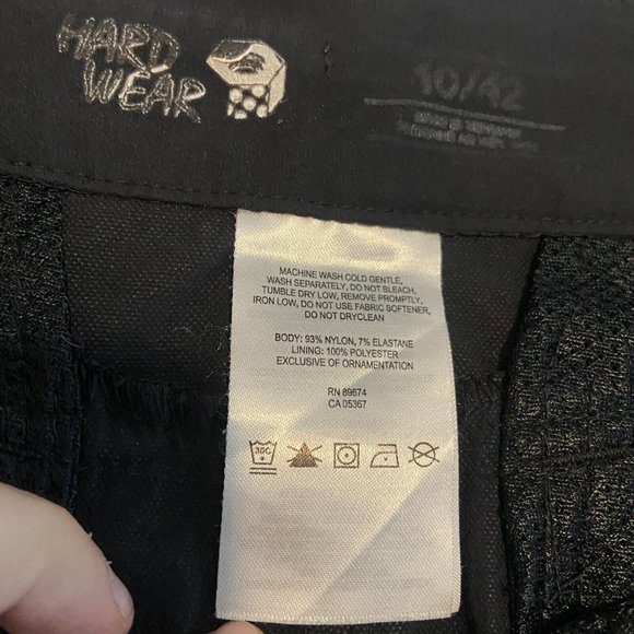 Mountain Hardwear Athletic Skirt Women 10 Solid Black Zip Snap 18" Length Active - Picture 6 of 10